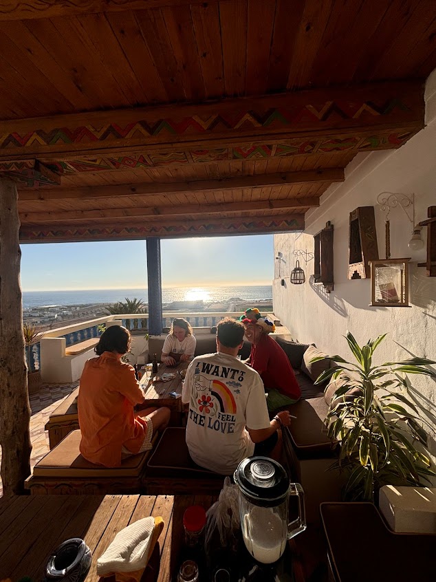 Guided surf session from camp
